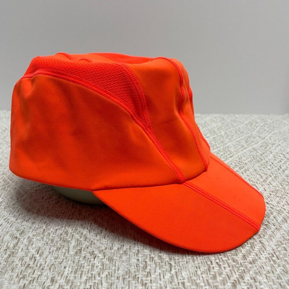 Athleta Womens Ultra Light Running Cap Bright Orange **READ**